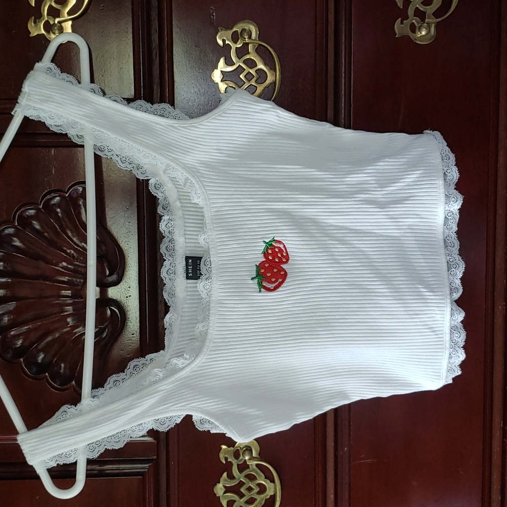 New Shein strawberry crop tank